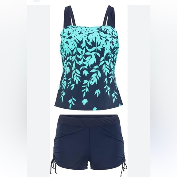 Other - Womens Tankini Swimsuits with Boy Shorts Tummy Control Plus Size Modest 2XL